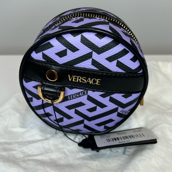 Versace La Greca Round Zip Pouch - Picture 10 of 11